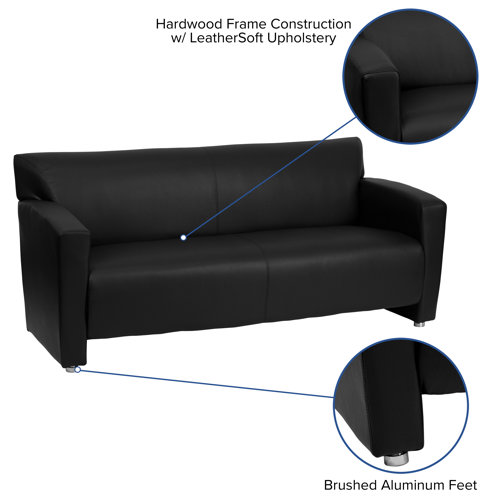 Flash Furniture Hercules Majesty Series Black Leathersoft Sofa 32.5